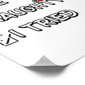 Funny Christmas Pajama Lights Nice Naughty I Tried Poster (Hoek)