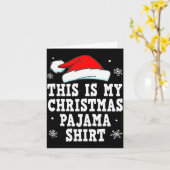 Funny Christmas Pajama Pj Outfit Mens Womens  Kaart (Gele Bloem)