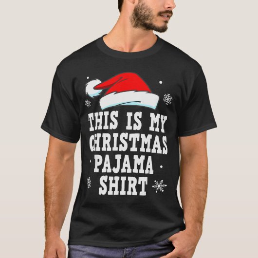 Funny Christmas Pajama Pj Outfit Mens Womens  T-shirt (Voorkant)