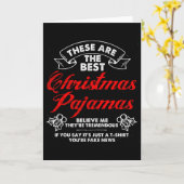 Funny Christmas Pajamas Donald Trump Gag Joke Pjs  Kaart (Gele Bloem)