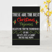 Funny Christmas Pajamas Donald Trump Gag Joke Pjs  Kaart (Gele Bloem)