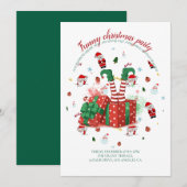 Funny Christmas Party Invitation Bedankkaart (Voorkant / Achterkant)