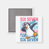 Funny Christmas Penguin Dabbing Xmas Dab Six Seven Magneet (Voorkant / Achterkant)