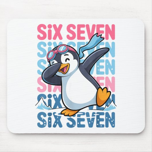 Funny Christmas Penguin Dabbing Xmas Dab Six Seven Muismat (Voorkant)