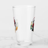 Funny Christmas Penguin Glass Glas (Rechts)