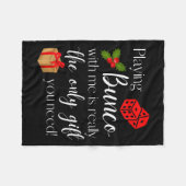Funny Christmas Playing Bunco With Me Is Gift Bunc Fleece Deken (Voorkant (Horizontaal))