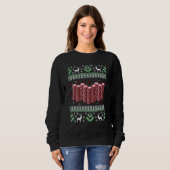 Funny Christmas Poker Chips Ugly Sweater (Voorkant volledig)