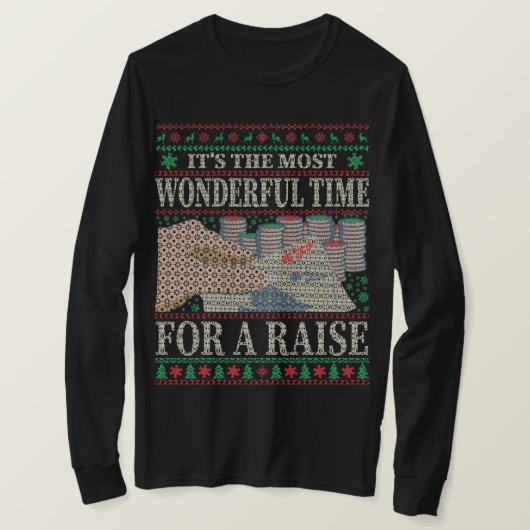 FUNNY CHRISTMAS POKER UGLY SWEATER T-SHIRT (Design voorkant)