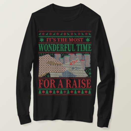 FUNNY CHRISTMAS POKER UGLY SWEATER T-SHIRT (Design voorkant)