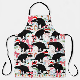 Funny Christmas Pooping Dogs Holiday Cooking  Schort