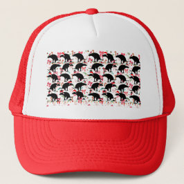 Funny Christmas Pooping Dogs Pattern Trucker Pet