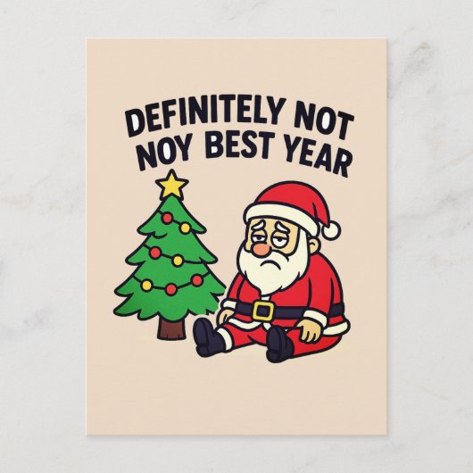 funny Christmas Postcard Briefkaart (Voorkant)