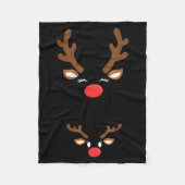 Funny Christmas Pregnancy Reindeer Pregnancy Annou Fleece Deken (Voorkant)