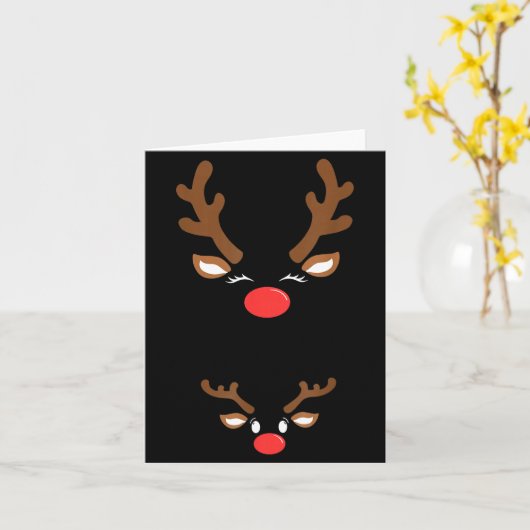 Funny Christmas Pregnancy Reindeer Pregnancy Annou Kaart (Gele Bloem)