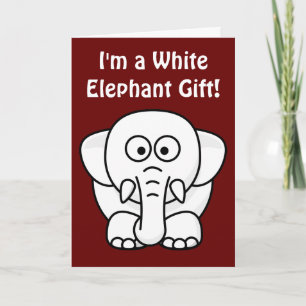 Funny Christmas Present: Real White Elephant Gift! Feestdagen Kaart