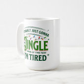 Funny Christmas Quote Holiday Humor Lazy Festive  Koffiemok (Voorkant links)