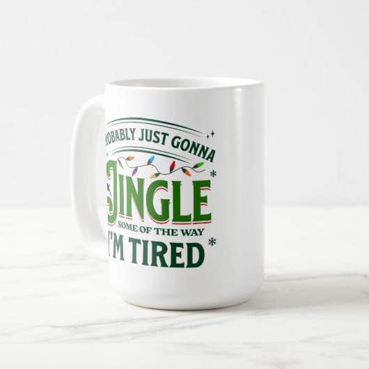 Funny Christmas Quote Holiday Humor Lazy Festive  Koffiemok (Voorkant links)