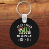 Funny Christmas Quote Sayings Dear Santa My Grands Sleutelhanger (Voorkant)