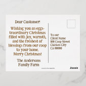 Funny Christmas Quote Schattige Fun  Chickens Folie Feestdagen Briefkaart (Achterkant)