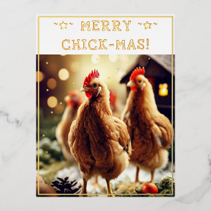 Funny Christmas Quote Schattige Fun Chicks Fotogra Folie Feestdagen Briefkaart