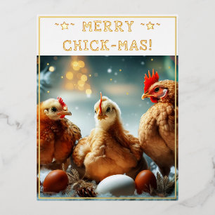 Funny Christmas Quote Schattige Fun Chicks Fotogra Folie Feestdagen Briefkaart