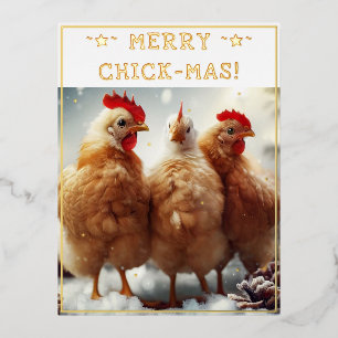 Funny Christmas Quote Schattige Fun Chicks Fotogra Folie Feestdagen Briefkaart