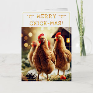 Funny Christmas Quote Schattige Fun Chicks Fotogra Folie Feestdagenkaart