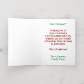 Funny Christmas Quote Schattige Fun Chicks Fotogra Folie Wenskaart (Binnenlaag)