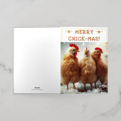 Funny Christmas Quote Schattige Fun Chicks Fotogra Folie Wenskaart (Buiten Laag)