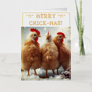 Funny Christmas Quote Schattige Fun Chicks Fotogra Folie Wenskaart