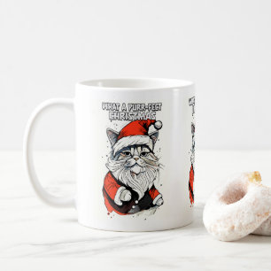 Funny Christmas Quote Schattigee grillige kerstkat Koffiemok