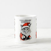 Funny Christmas Quote Schattigee grillige kerstkat Koffiemok (Center)