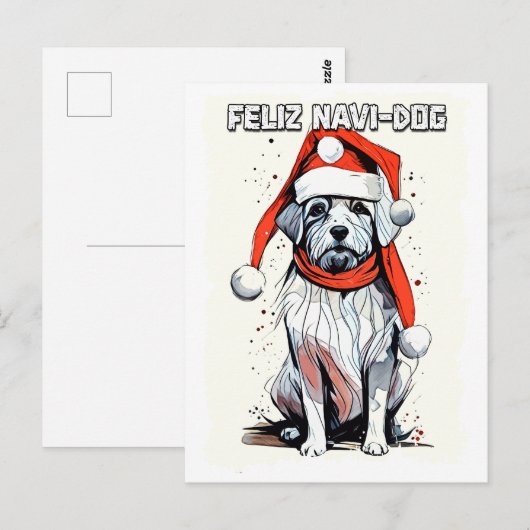 Funny Christmas Quote Schattigee Whimsical Santa D Briefkaart (Voorkant / Achterkant)