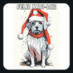 Funny Christmas Quote Schattigee Whimsical Santa D Vierkante Sticker<br><div class="desc">"Santa Paws komt naar de stad! Pas op voor deze hilarische katachtige die overal kerstvreugde en onheil brengt." // #NaumovskiArt #SantaClaus #Santa #Xmas #Funny #Quote #FunnyChristmas #FunnyXmas #Illustration #XmasTime #art #MerryChristmas #ChristmasTime #Holiday #Happy #Memes #Dog #Cheer #Dogs #puppy #Schattige</div>