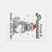 Funny Christmas Raccoon Feral And Pregnant Don't T Fleece Deken (Voorkant (Horizontaal))