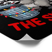 Funny Christmas Raccoon Shirt I'm Just Here For Th Poster (Hoek)