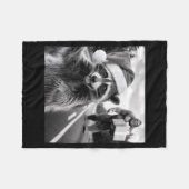 Funny Christmas Raccoon Shirt Raccoon Selfie With  Fleece Deken (Voorkant (Horizontaal))