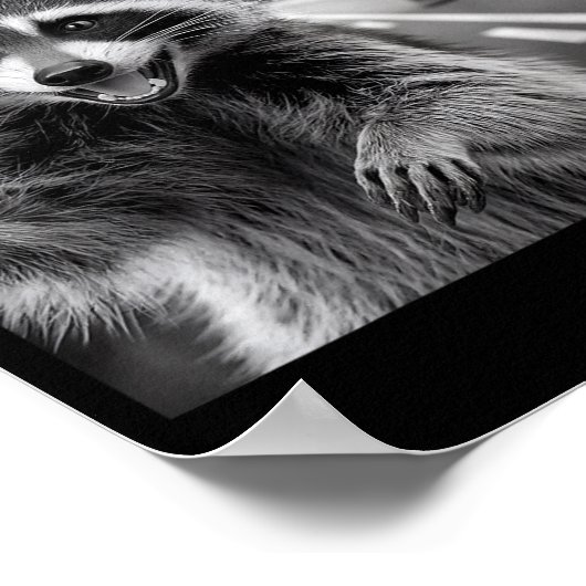 Funny Christmas Raccoon Shirt Raccoon Selfie With  Poster (Hoek)