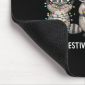 Funny Christmas Racoon - Feral But Festive  Muismat (Hoek)