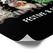 Funny Christmas Racoon - Feral But Festive  Poster (Hoek)