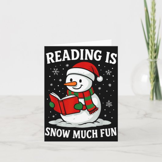 Funny Christmas Reading Is Snow Much Snowman Book Kaart (Voorkant)