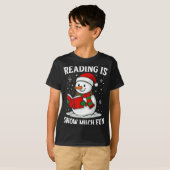 Funny Christmas Reading Is Snow Much Snowman Book  T-shirt (Voorkant volledig)