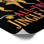 Funny Christmas Reindeer All The Jingle Ladies  Poster (Hoek)