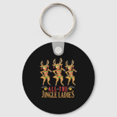 Funny Christmas Reindeer All The Jingle Ladies  Sleutelhanger (Voorkant)