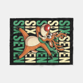 Funny Christmas Reindeer Dabbing Xmas Dab Six Seve Fleece Deken (Voorkant (Horizontaal))