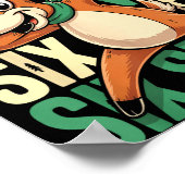 Funny Christmas Reindeer Dabbing Xmas Dab Six Seve Poster (Hoek)