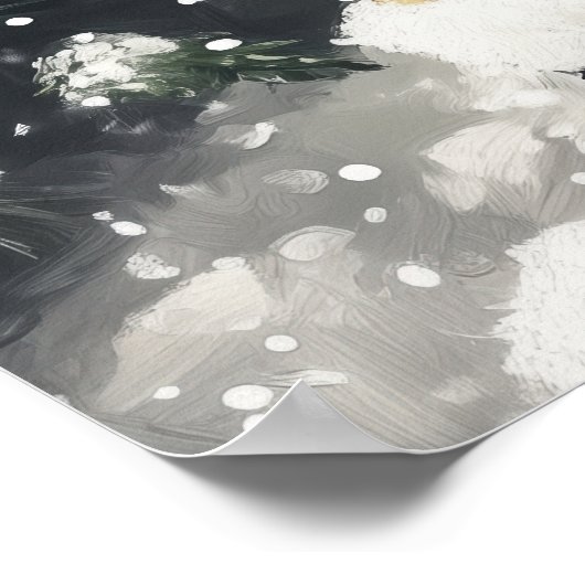 Funny Christmas Reindeer Reading on the Toilet Poster (Hoek)