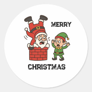 funny Christmas Ronde Sticker