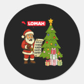 Funny Christmas Ronde Sticker (Voorkant)