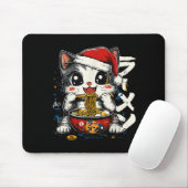 Funny Christmas Santa Cat Ramen Japanese Kawaii An Muismat (Met muis)